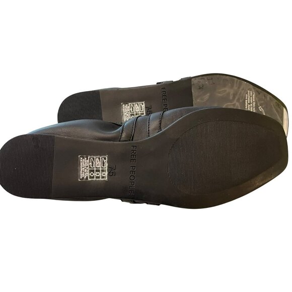 Free People Black Leather Gemini Ballet Flat Size 7.5 NEW - Picture 6 of 8